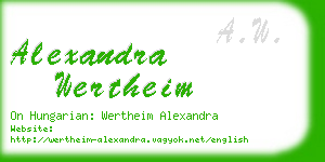 alexandra wertheim business card